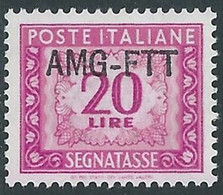 1949-54 TRIESTE A SEGNATASSE 20 LIRE MNH ** - RE11 - Postage Due