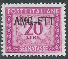 1949-54 TRIESTE A SEGNATASSE 20 LIRE MNH ** - RE11-4 - Segnatasse