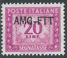 1949-54 TRIESTE A SEGNATASSE 20 LIRE MNH ** - RE11-4 - Impuestos