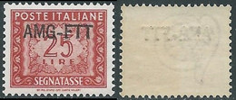 1949-54 TRIESTE A SEGNATASSE 25 LIRE DECALCO MNH ** - RE10-9 - Strafport