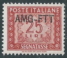 1949-54 TRIESTE A SEGNATASSE 25 LIRE MH * - RE10-7 - Segnatasse