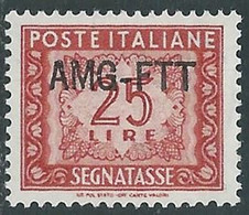 1949-54 TRIESTE A SEGNATASSE 25 LIRE MNH ** - RE11-4 - Strafport