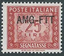 1949-54 TRIESTE A SEGNATASSE 25 LIRE MNH ** - RE11-7 - Postage Due