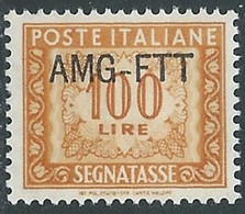 1949-54 TRIESTE A SEGNATASSE 100 LIRE MNH ** - RE11-2 - Segnatasse