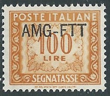 1949-54 TRIESTE A SEGNATASSE 100 LIRE MNH ** - RE11-3 - Segnatasse