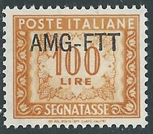 1949-54 TRIESTE A SEGNATASSE 100 LIRE MNH ** - RE11-3 - Postage Due