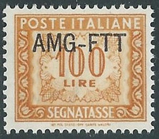 1949-54 TRIESTE A SEGNATASSE 100 LIRE MNH ** - RE11-4 - Postage Due