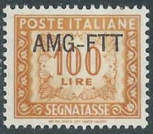 1949-54 TRIESTE A SEGNATASSE 100 LIRE MNH ** - RE11-5 - Strafport