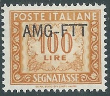 1949-54 TRIESTE A SEGNATASSE 100 LIRE MNH ** - RE11-6 - Strafport