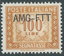1949-54 TRIESTE A SEGNATASSE 100 LIRE MNH ** - RE11-6 - Segnatasse