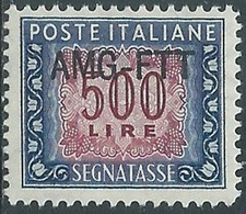 1949-54 TRIESTE A SEGNATASSE 500 LIRE MNH ** - RE11-7 - Segnatasse