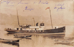 Carte Postale Photo BATEAU   "Pilots " - Boat -Schiffe  Souvenir D'Italie-Soldat Anglais - Autres & Non Classés