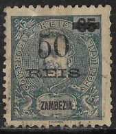 Zambezia – 1905 King Carlos Surcharged 50 Réis Scarce Type II Used Stamp - Zambezië