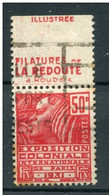 !!!  50C FEMME FACHI AVEC DOUBLE PUB REDOUTE / SPHERE OBLITEREE - Used Stamps