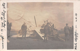 Carte Postale Photo AVIATION-AVION Anglais-English-Plane-Aviateur Anglais Krieg-War-Accident-Guerre-1916-RARE - Accidents