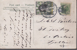 1909. DANMARK. Star Cancel SØBY On Postcard With JULEN 1909 + Cancel ÆRØSKØBING 15.12... (Michel 53) - JF417098 - Storia Postale