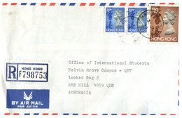 (MM 20) Cover Posted From Hong Kong To Australia (2 Covers)  1990' (with $ 10.00 Stamp On Registered Cover) - Sonstige & Ohne Zuordnung