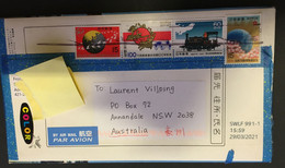 (MM 20) Japan Posted To Australia - Durting COVID Pandemic) - Old Airline Ticket Holder ? Used As A Envelope (unusual) - Briefe U. Dokumente