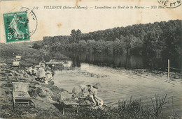 / CPA FRANCE 77 "Villenoy, Lavandières Au Bord De La Marne" / LAVEUSES - Villenoy