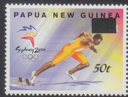 PAPUA NEW GUINEA 2001 SURCH 50t ON 65t  OLYMPIC GAMES,SYDNEY "ATHLETICS" STAMP MNH - Papua New Guinea