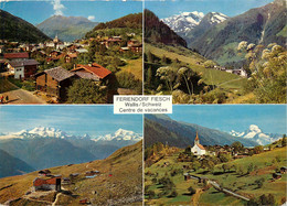 CPSM FIESCH - Feriendorf - Centre De Vacances - Kühboden Mit Mischabelgruppe , Ernen Mit Galenstock Matterhorn   L452 - Ernen
