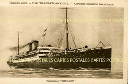 Le Paquebot Chicago De La C.G.T. Compagnie Générale Transatlantique French Line Vapores Correos Franceses - Steamers