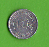 CONGO / 10 SENGI / 1967   - BEL ETAT - Congo (Democratische Republiek 1964-70)