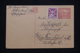 TCHÉCOSLOVAQUIE - Entier Postal + Complément Pour Frankfurt En 1920 - L 93877 - Cartoline Postali