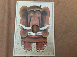 Carte Système à Trou, éléphant Par Jim Valentine - Cartoline Con Meccanismi