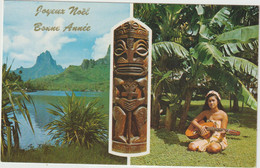 Polynésie  Française :   TAHITI :joueux  Noêl Et Bonne   Année - Polynésie Française