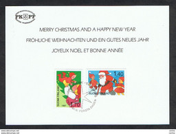 FINLAND: 1987 MAXIMUM POSTCARD WITH GREETINGS "MERRY CHRISTMAS AND HAPPY NEW YEAR" - Maximum Cards & Covers