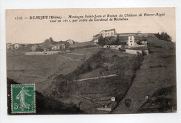 - CPA BEAUJEU (69) - Montagne Saint-Jean Et Ruines Du Château De Pierre-Aiguë - Edition Farges 1376 - - Beaujeu