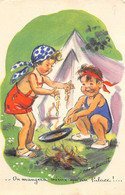 Illustrateur: Germaine  Bouret    On Mangera Mieux.  Camping    .....  (voir Scan) - Bouret, Germaine