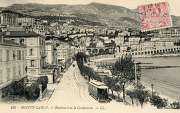 MONTE CARLO BOULEVARD DE LA CONDAMINE TRAMWAY1920 - La Condamine