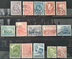 DANEMARK - 1945/1949 - Lot De 15 Timbres O / * (n° 308/310 * - Voir Scan) - Collezioni