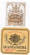 3 Superbes étiquettes Anciennes EAU DE VIE DE DANTZICK - Fin XIXème Et Début XXème - Collections, Lots & Séries