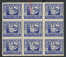 Error & Variety  POLAND 1922 --Block X9 MNH & MLH - Varietà E Curiosità