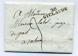 38 SAINT CLAUDE / Dept Du Jura / 1821 - 1801-1848: Precursors XIX