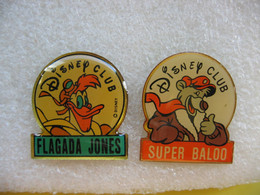 2 Pin's Disney Club, Super Baloo Et Flagada Jones - Disney