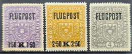 AUSTRIA 1918 - MLH/MNH - ANK 225, 226, 227 - Poste Aérienne