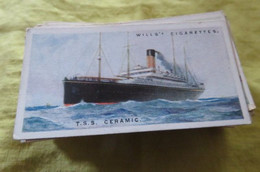 Chromo Wills Bateau Paquebot  "S.S Ceramic " N° 44 White Star Line  Liverpool Australie Le Cap - Wills