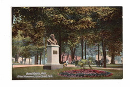 Grand Rapids, Michigan, USA, "Grand Rapids, Mich. Gilbert Monument, Fulton Street Park". Pre-1915 Postcard - Grand Rapids