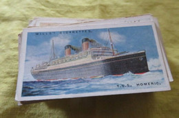 Chromo Wills Bateau Paquebot  " S.S Homeric " N° 46 White Star Line  Southsampton Cherbourg New York - Wills
