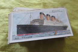 Chromo Wills Bateau Paquebot  " S.S Majestic " N° 47 White Star Line  Southsampton Cherbourg New York - Wills