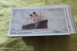 Chromo Wills Bateau Paquebot  " S.S Pittsburgh " N° 49 White Star Line  Hambourg Southsampton Halifax New York - Wills