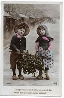 L330A0263 - Couple D'enfants Avec Du Gui - "L'usage Veut Qu'on L'offre Au Nouvel An..." -  Iris N°2208 - Sazerac - Taferelen En Landschappen
