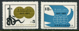 BULGARIA 1965 Victory Annoversary   MNH / ** .  Michel 1510-11 - Nuovi