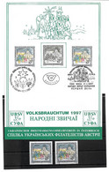 1752k: Österreich 1997, Gedenkblatt Sternsingen Burgenland, Stempel Eisenstadt, Briefmarke Schwarzdruck, ** Und O - Eisenstadt
