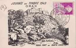 ALGERIE 1949 CARTE DE ORAN JOURNEE DU TIMBRE - Lettres & Documents