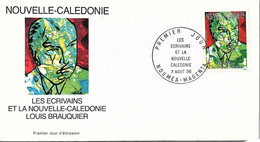 NOUVELLE CALEDONIE - FDC LES ECRIVAINS ET ..- LOUIS BRAUQUIER - YvPA 335- CACHET PREMIER JOUR NOUMEA-MAGENTA 7.8.1996/2 - Lettres & Documents